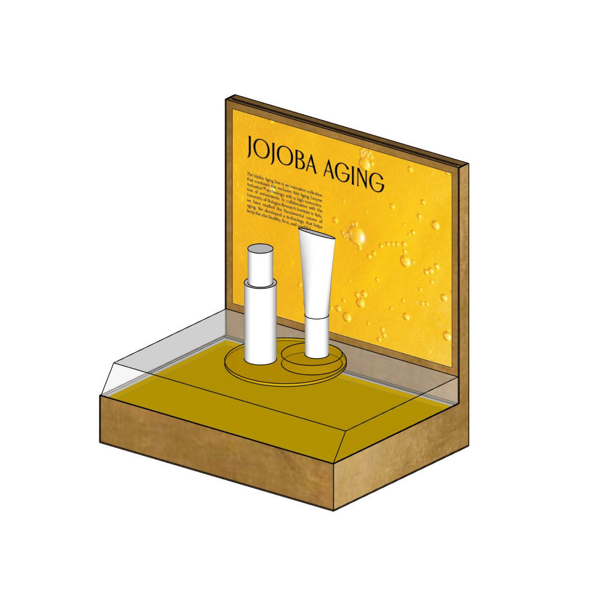 Graphic depicting a hexagonal cropped photo of an interior room design with grid lines along its borders.